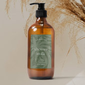 セージグリーンシック長方形プロダクト防水ラベル フードラベル