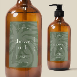 セージグリーンシック長方形プロダクト防水ラベル フードラベル