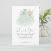 セージグリーンシルバーキンセアニラドレスミクリン サンキューカード (スタンド正面)