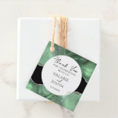 セージグリーンシルバーグリッターマーブルサンキューユー フェイバータグ (インサイチュ)