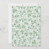 セージグリーンシルバーフローラキンセアニェラ 招待状 (裏面)