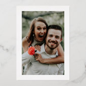 セージグリーンシルバーリースモノグラム結婚ズ 箔招待状 (裏面)