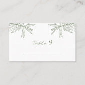 セージグリーンシンプルハンドドロッドボタニカルフラット プレイスカード (裏面)