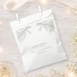 セージグリーンシンプルボタニカル結婚ズ フェイバーバッグ