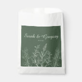 セージグリーンシンプルボホフローラ フェイバーバッグ (正面)