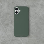 セージグリーンシンプルミニマル iPhone 16 PLUSケース<br><div class="desc">シンプル無地のセージ緑。</div>