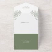 セージグリーンシンプル植物学 オールインワン招待状 (外側)