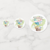 セージグリーンジェンダーが赤ちゃん動物サファリを明らかにする コンフェッティ (正面)