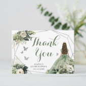 セージグリーンジオメトリックフローラプリンセスキンセアニラ サンキューカード (スタンド正面)