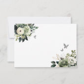 セージグリーンジオメトリックフローラプリンセスキンセアニラ サンキューカード (裏面)