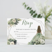 セージグリーンジオメトリック王室のプリンセスキンセアニラ 出欠カード (スタンド正面)