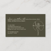 セージグリーンジムヨガピラツメディテーションインストラクター 名刺 (裏面)