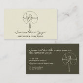 セージグリーンジムヨガピラツメディテーションインストラクター 名刺 (正面/裏面)