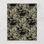 セージグリーンジャスミンつる植物ブラックスクラップブック紙 (正面)