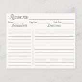 セージグリーンジンガムパターンファームハウスレシピカード (正面)