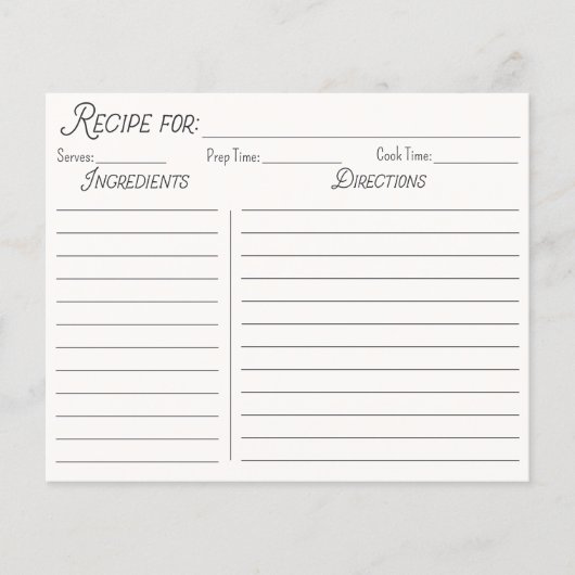 セージグリーンジンガムパターンファームハウスレシピカード (正面)