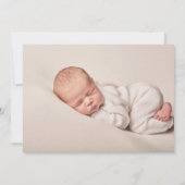 セージグリーンジンガ男女兼用ム2フォト誕生 案内状 (裏面)