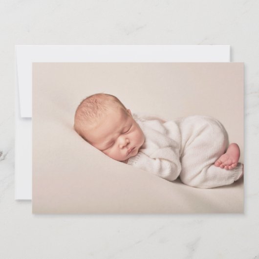 セージグリーンジンガ男女兼用ム2フォト誕生 案内状 (裏面)