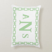 セージグリーンスクエアギリシャ鍵モノグラム アクセントクッション (裏面(縦))