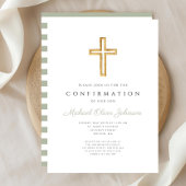 セージグリーンストライプズ宗教少年の確認 招待状