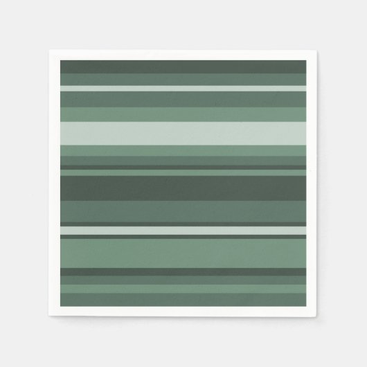セージグリーンストライプ スタンダードカクテルナプキン (正面)