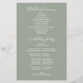 セージグリーンストリングライト結婚式 プログラム (裏面)