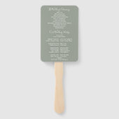 セージグリーンストリングライト結婚式 プログラム ハンドファン (裏面)