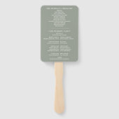 セージグリーンスペシャル日付結婚式 プログラム ハンドファン (裏面)