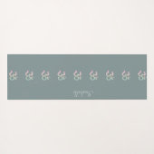 セージグリーンゼンオムパステル名前をカスタムする ヨガマット (裏面(横))