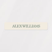 セージグリーンタイプライター |防水名ラベル ラベル (デザイン1)