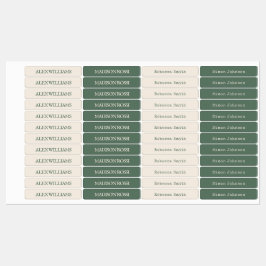 セージグリーンタイプライター |防水名ラベル ラベル