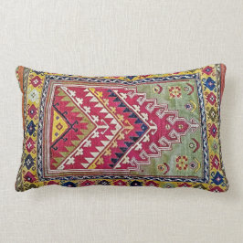 セージグリーンダスティバラオリエンタル祈りの言葉ラグデザイン ランバークッション