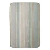 セージグリーンダスティブルータウペググレーファームハウスストライプ バスマット (正面縦)