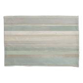 セージグリーンダスティブルータウペググレーファームハウスストライプ 枕カバー (正面左)