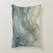 セージグリーンダスティブルーベージュ抽象芸術波 アクセントクッション (正面(垂直))