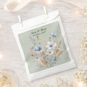 セージグリーンダスティブルーワイルドフラワー結婚ズ フェイバーバッグ (クリップ留めされた状態)