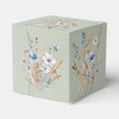 セージグリーンダスティブルーワイルドフラワー結婚ズ フェイバーボックス (裏面サイド)