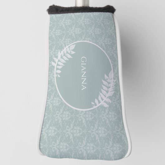 セージグリーンダマエレガントスク ゴルフヘッドカバー (回転90)