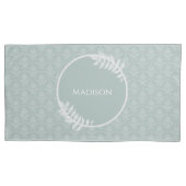 セージグリーンダマエレガントスク 枕カバー (正面左)