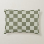 セージグリーンチェッカーボード アクセントクッション (裏面)