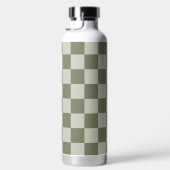 セージグリーンチェッカーボード ウォーターボトル (右面)