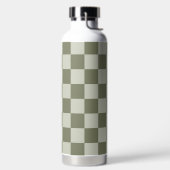 セージグリーンチェッカーボード ウォーターボトル (左面)