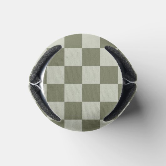セージグリーンチェッカーボード 缶クーラー (ボトム)