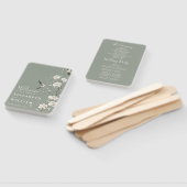 セージグリーンチノワセリーフローラ結婚式 プログラム ハンドファン (組立なし)