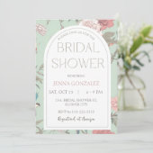 セージグリーンチノワセリーボタニカルブライダルシャワー 招待状 (スタンド正面)
