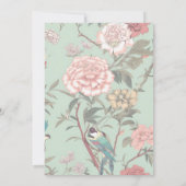 セージグリーンチノワセリーボタニカルブライダルシャワー 招待状 (裏面)