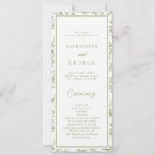 セージグリーンチノワセリー結婚式 プログラム (正面)