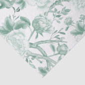 セージグリーンチャイノエリー磁器のフローラデコパージュ 薄葉紙 (詳細)