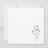 セージグリーンティーパーティーベイビー イン ブルーム ベイビーシャワー 招待状 (裏面)