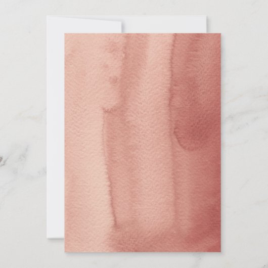 セージグリーンテラコッタ秋花模様ベビーシャワー 招待状 (裏面)